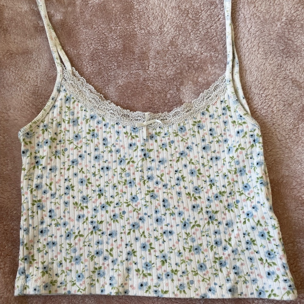 Brandy Melville Floral Tank Top